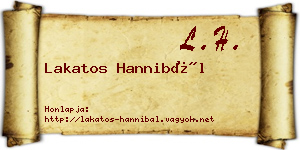 Lakatos Hannibál névjegykártya